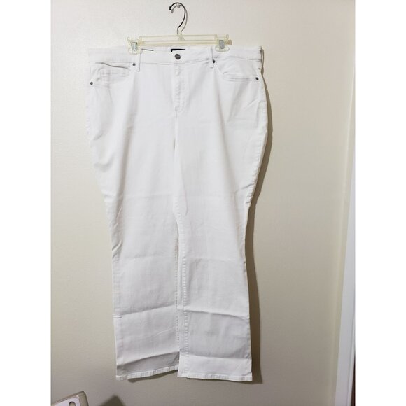 NYDJ white, plus size, barbara bootcut with liftxtuck technology jeans, size 20W - Picture 1 of 7